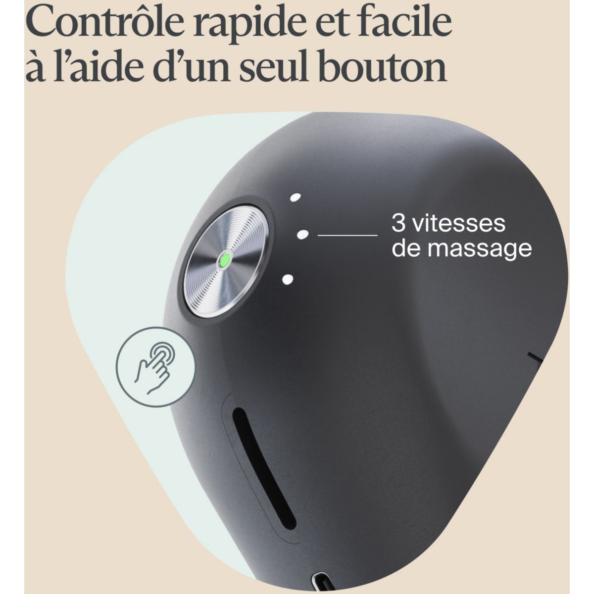 Pistolet de massage Mini 3.0 Noir couleur unique, THERAGUN