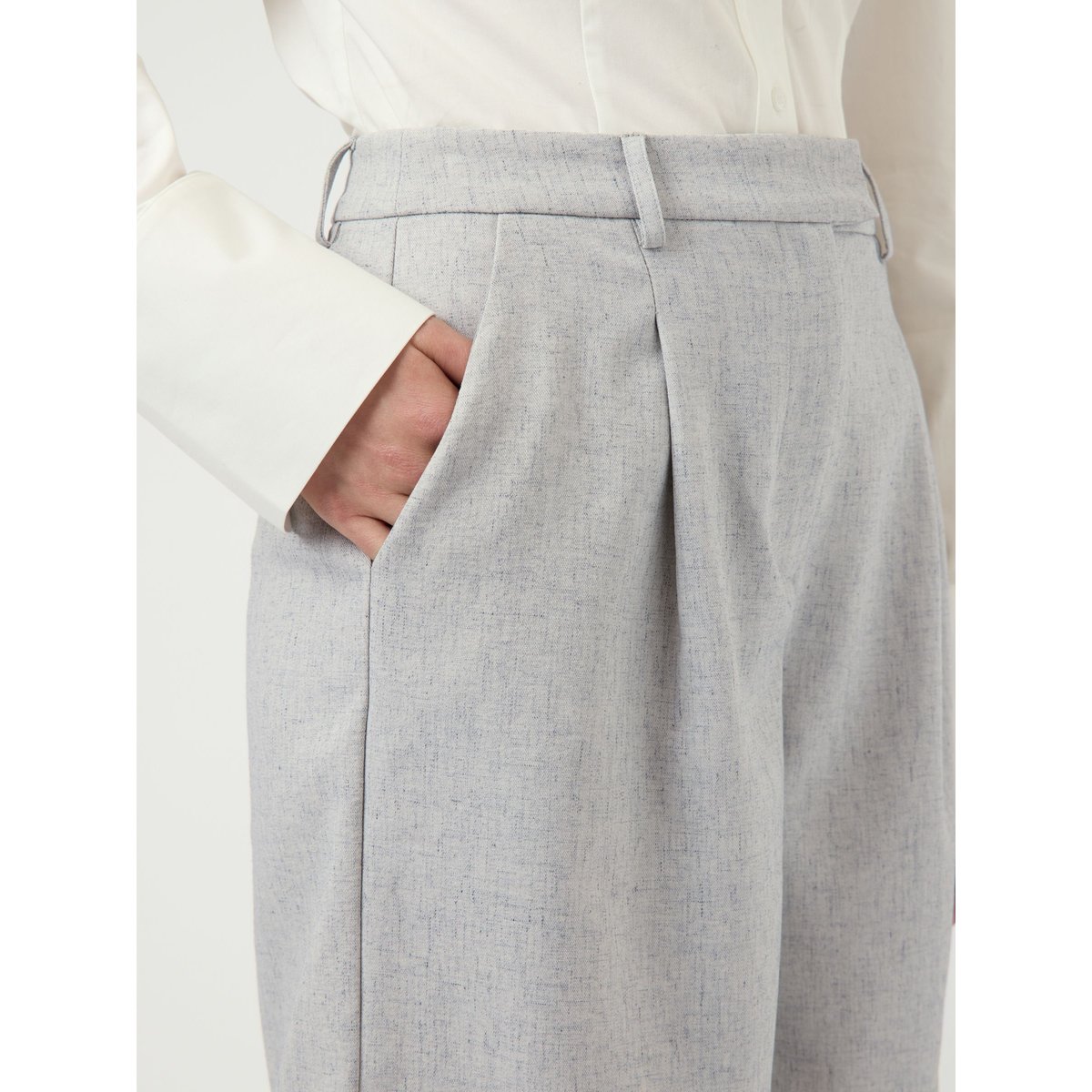 Short gris - light grey melange, YAS