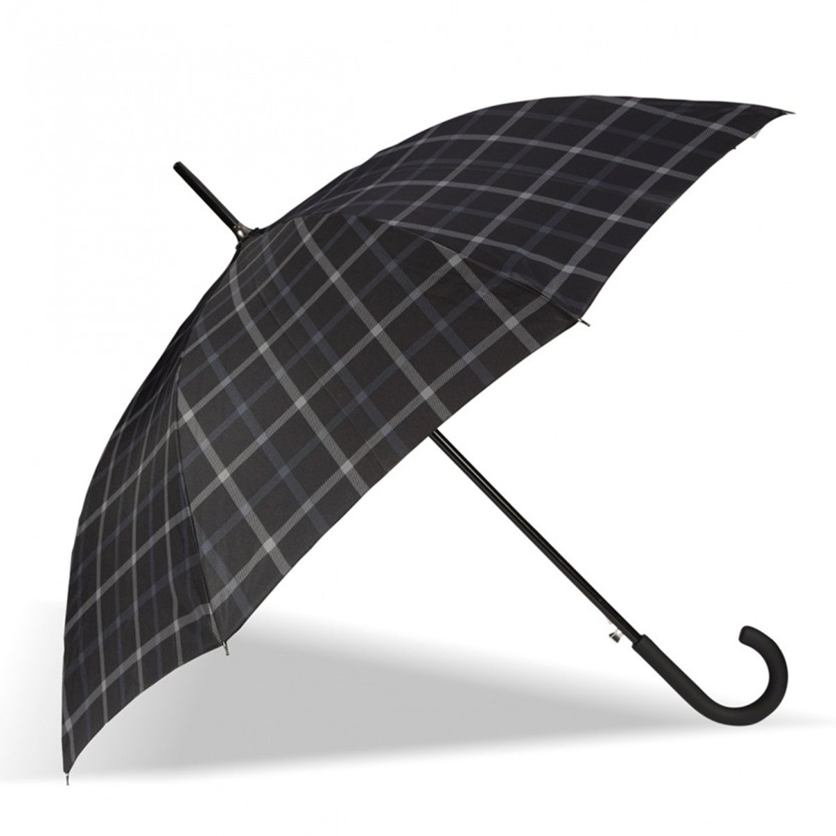 Parapluie noir carreaux homme, ISOTONER