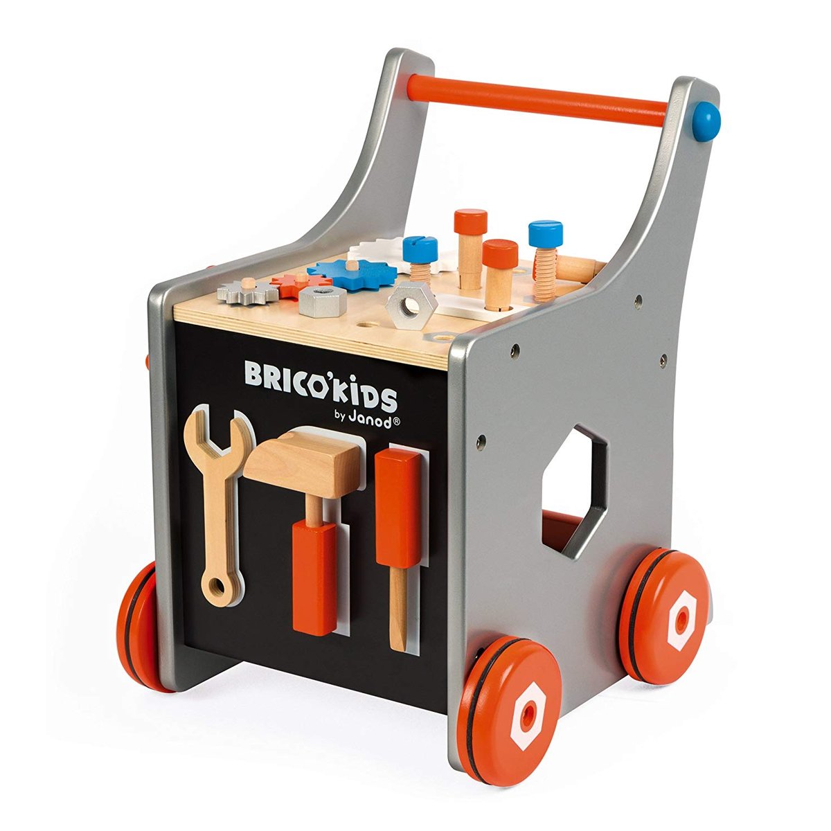 Jouet d'éveil chariot magnétique brico kids multicolore, JANOD