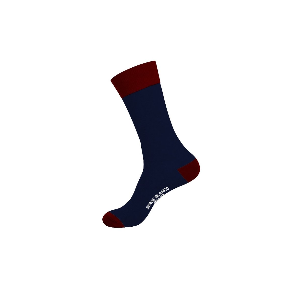 Lot De 9 Paires De Chaussettes De Ville Coton Peigné Doux noir/gris/bleu/rouge/jaune, SERGE BLANCO