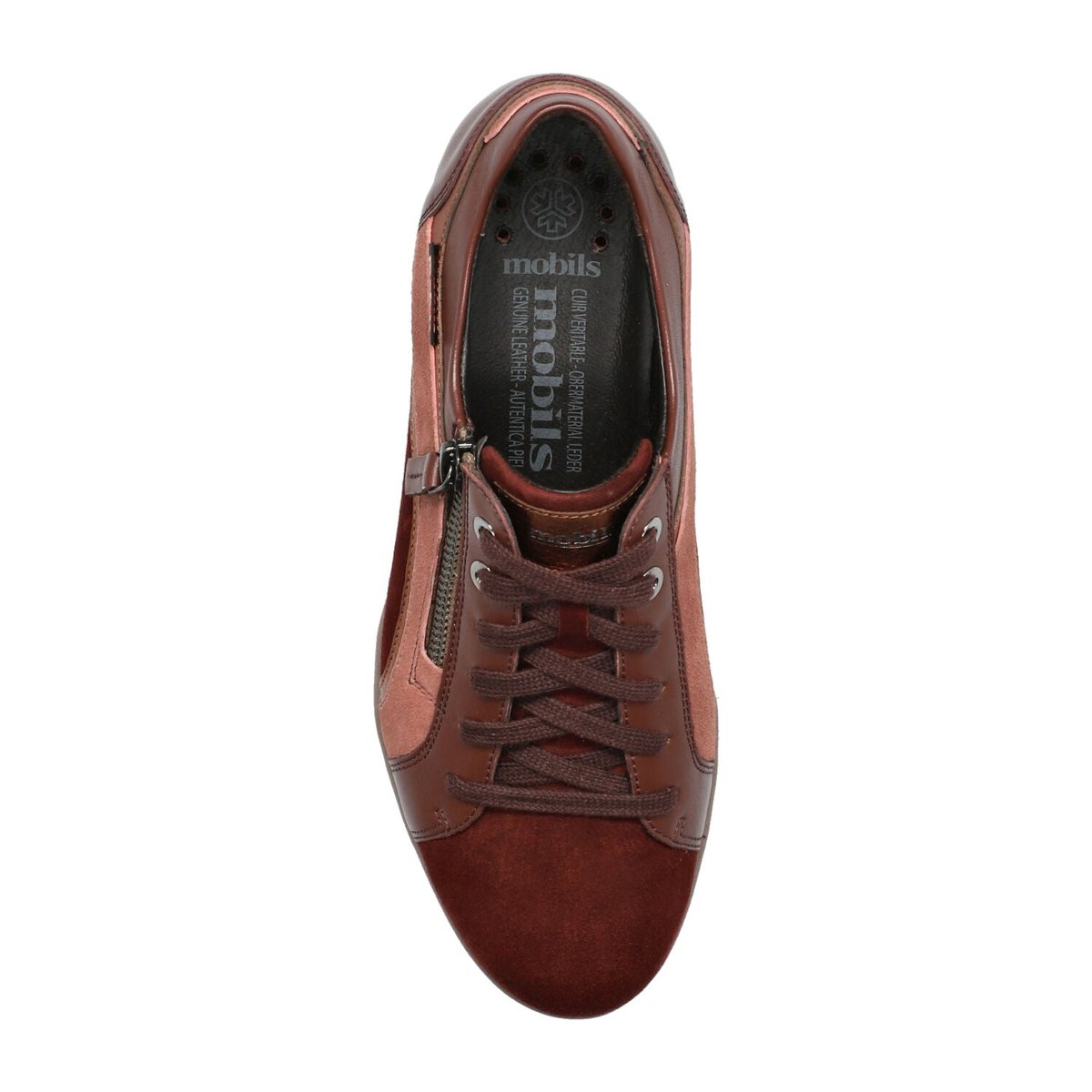 Baskets en cuir CHLEA rouge foncé 5148, MEPHISTO