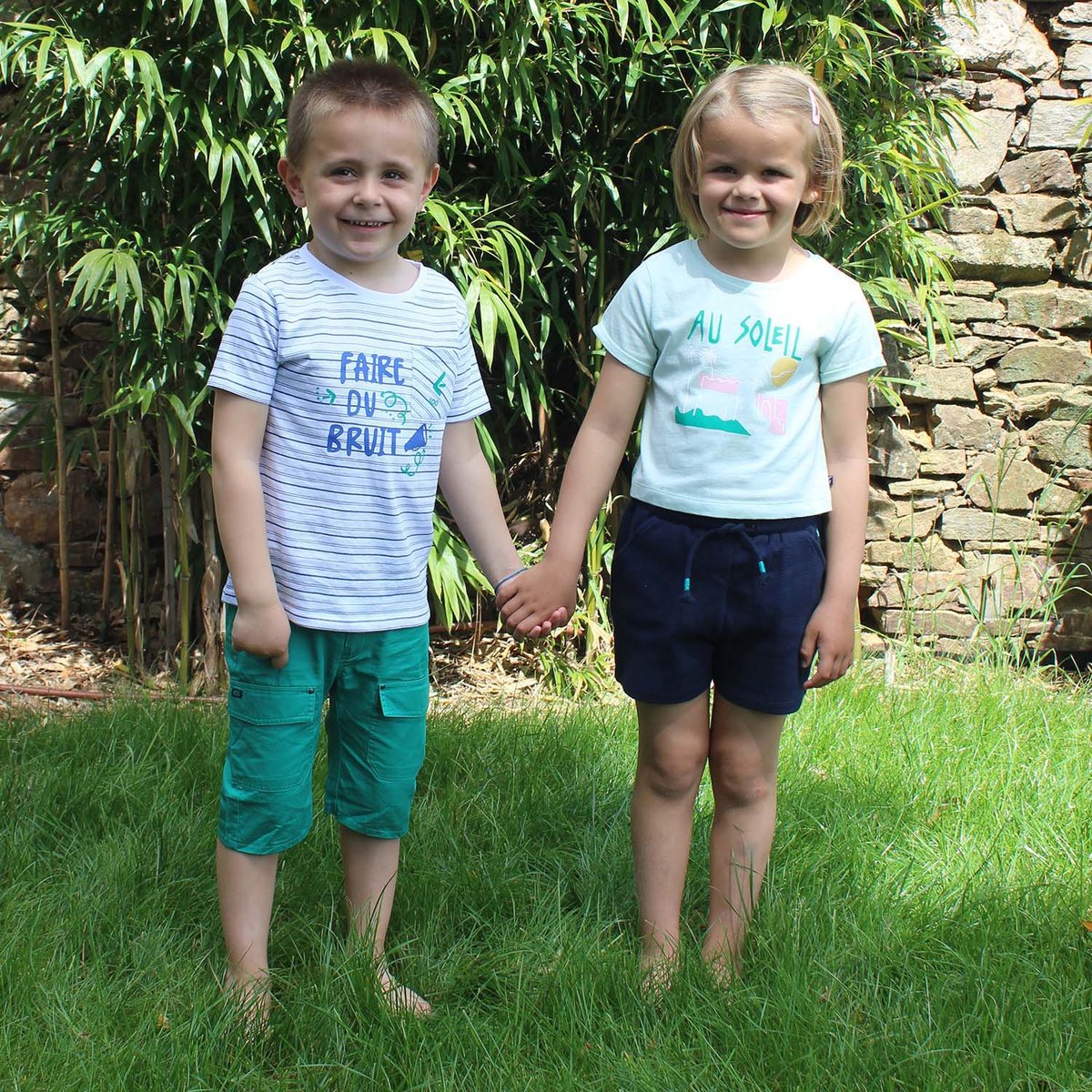 Tee shirt luc manches courtes enfant blanc, SUCRE D'ORGE