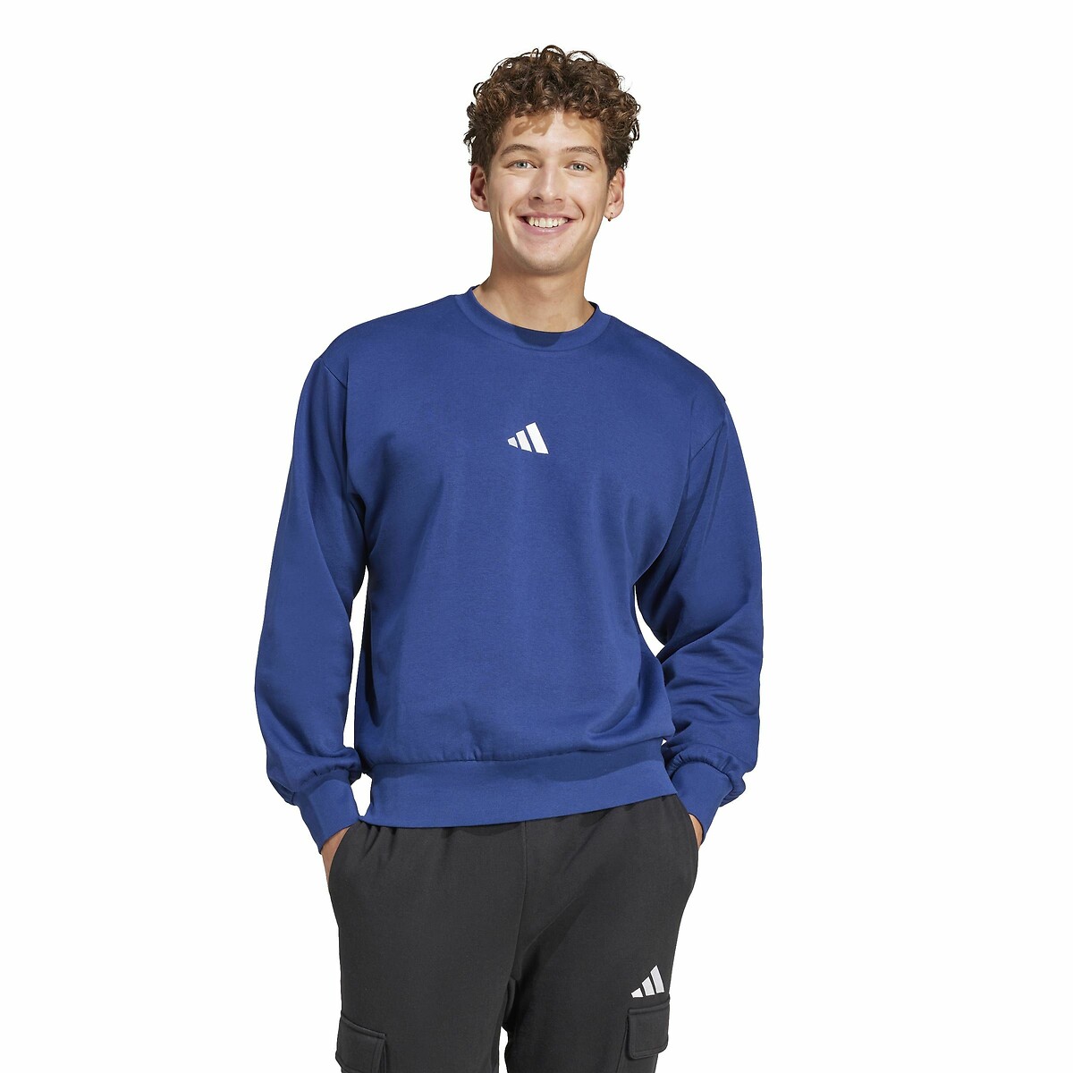 Sweat-shirt molleton Essentials Feelcozy bleu, ADIDAS SPORTSWEAR