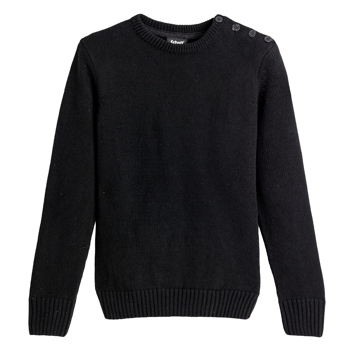 Pull grosse maille PL OUTRIDER 1 noir, SCHOTT