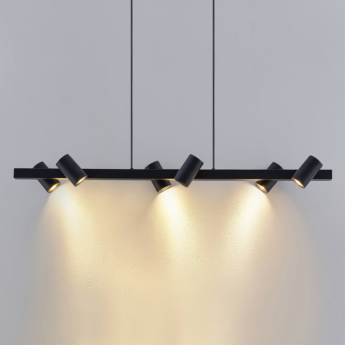 Suspension en métal moderne, Savoli noir, LINDBY
