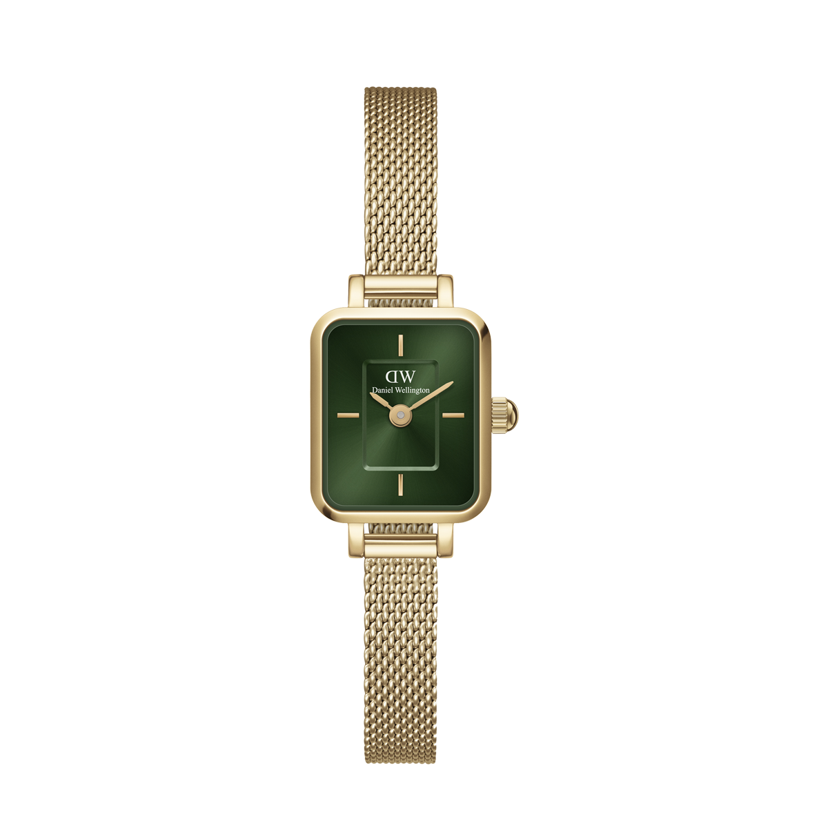 Montre Analogique QUADRO MINI doré vert doré, DANIEL WELLINGTON
