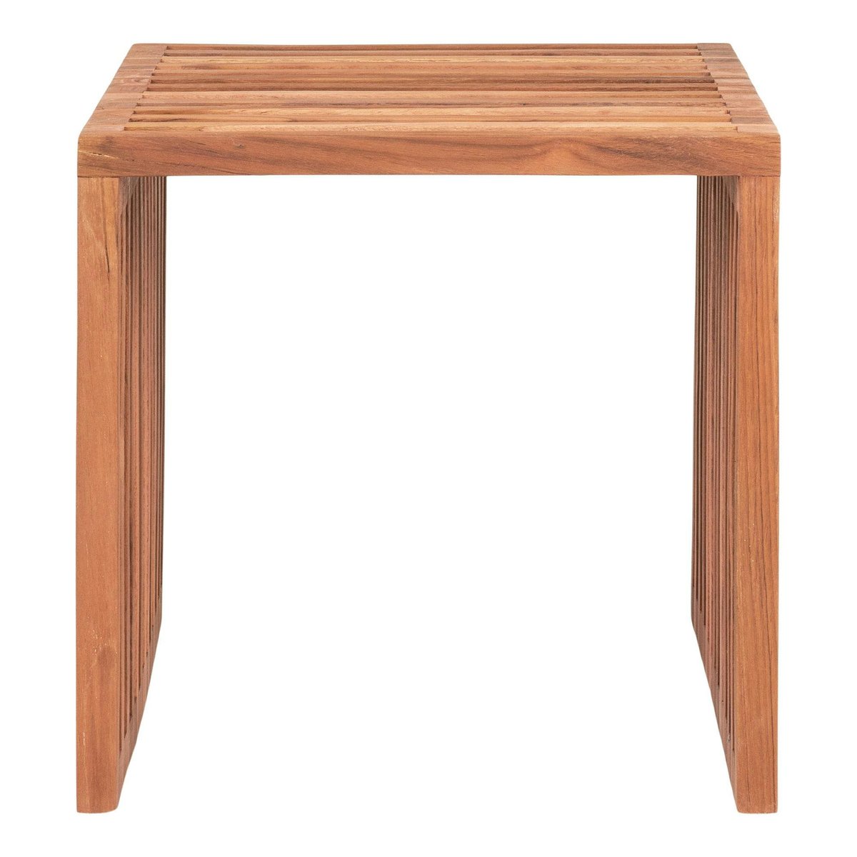 Table d'appoint de jardin en teck ajouré MENDOZA bois naturel, PIER IMPORT