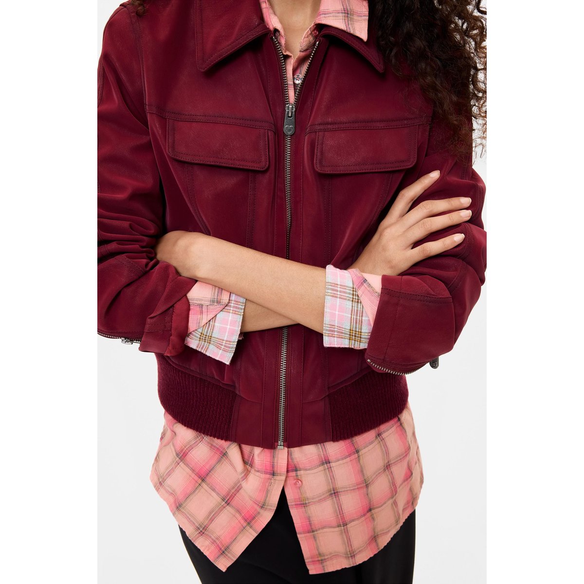 Blouson effet cuir rouge, DESIGUAL