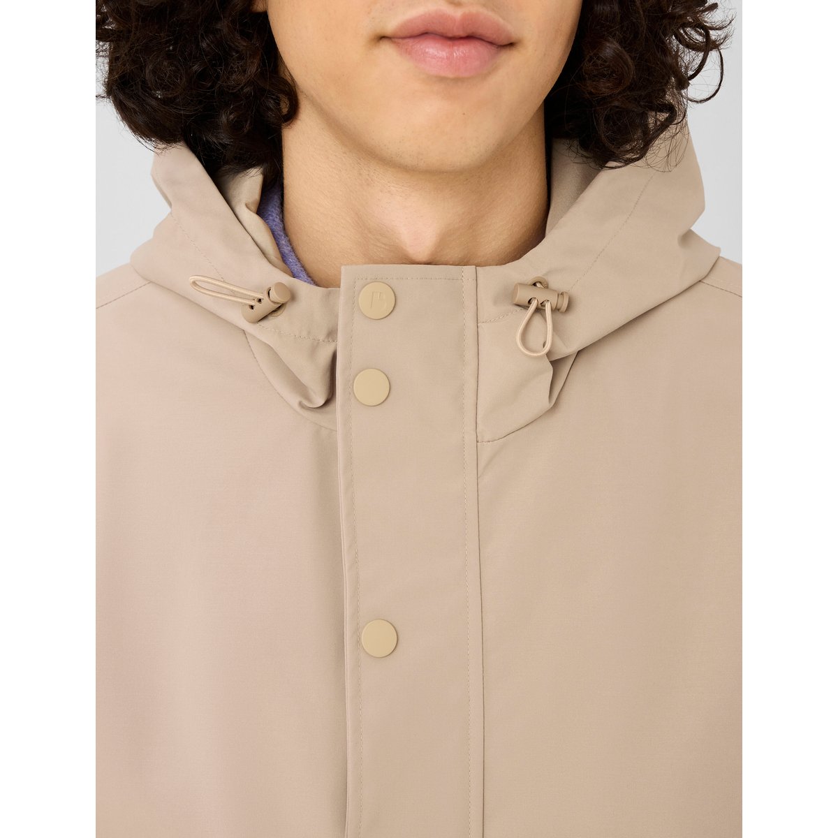 Parka légère à capuche marron, BZB