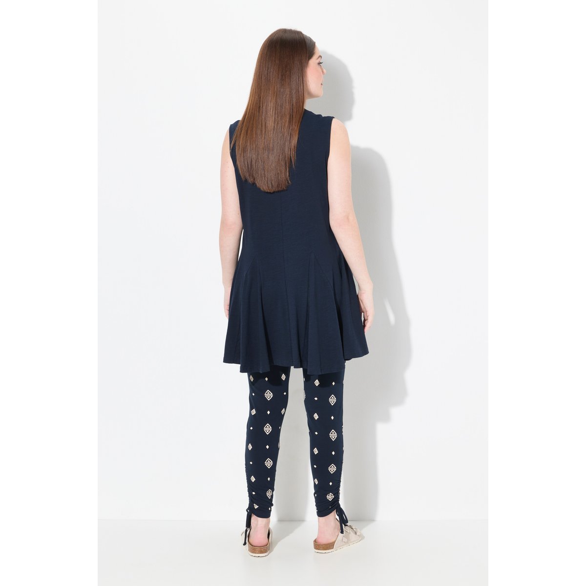 Top, coupe A-ligne, encolure tunique marine, ULLA POPKEN