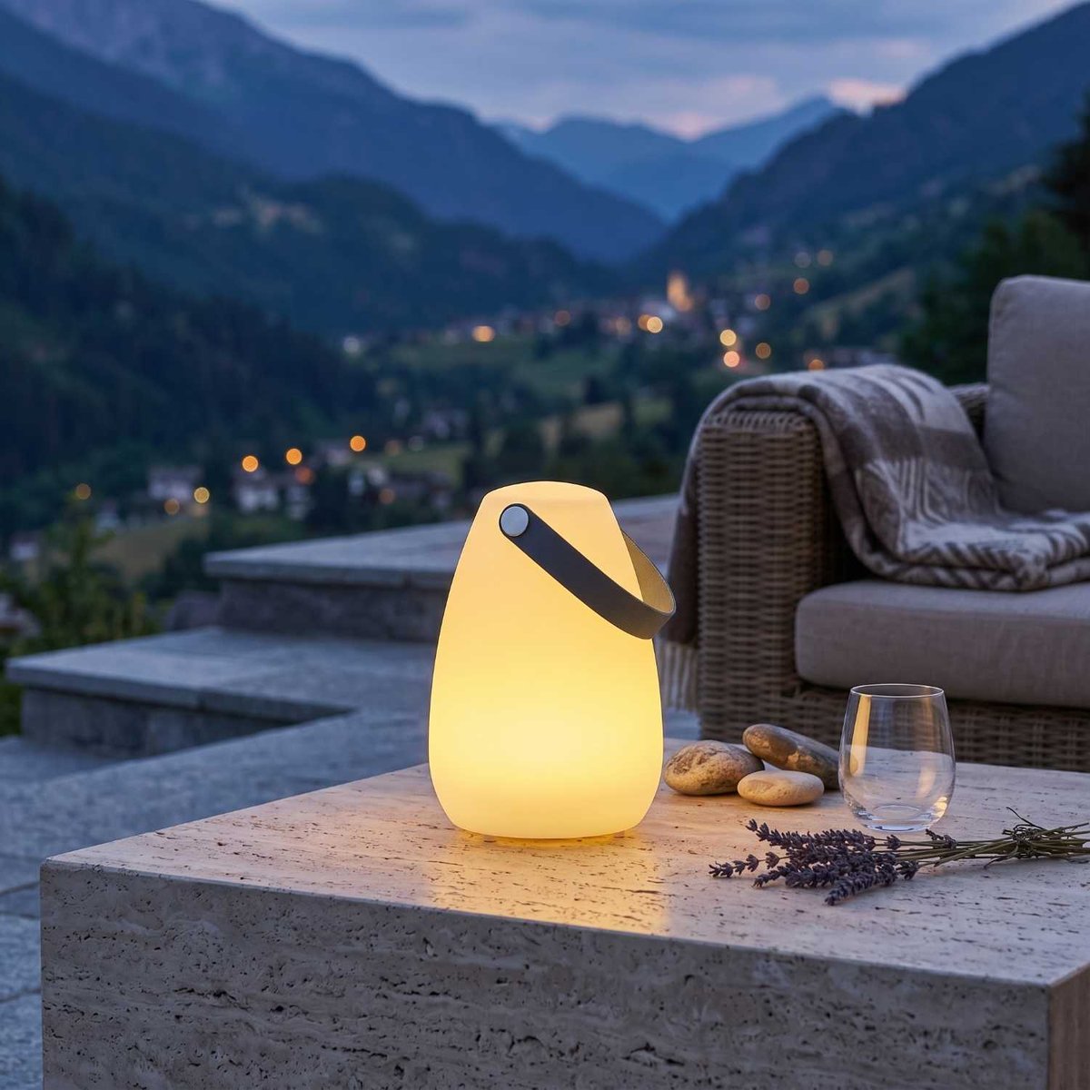 Lampe baladeuse sans fil LAURY blanc, LUMISKY