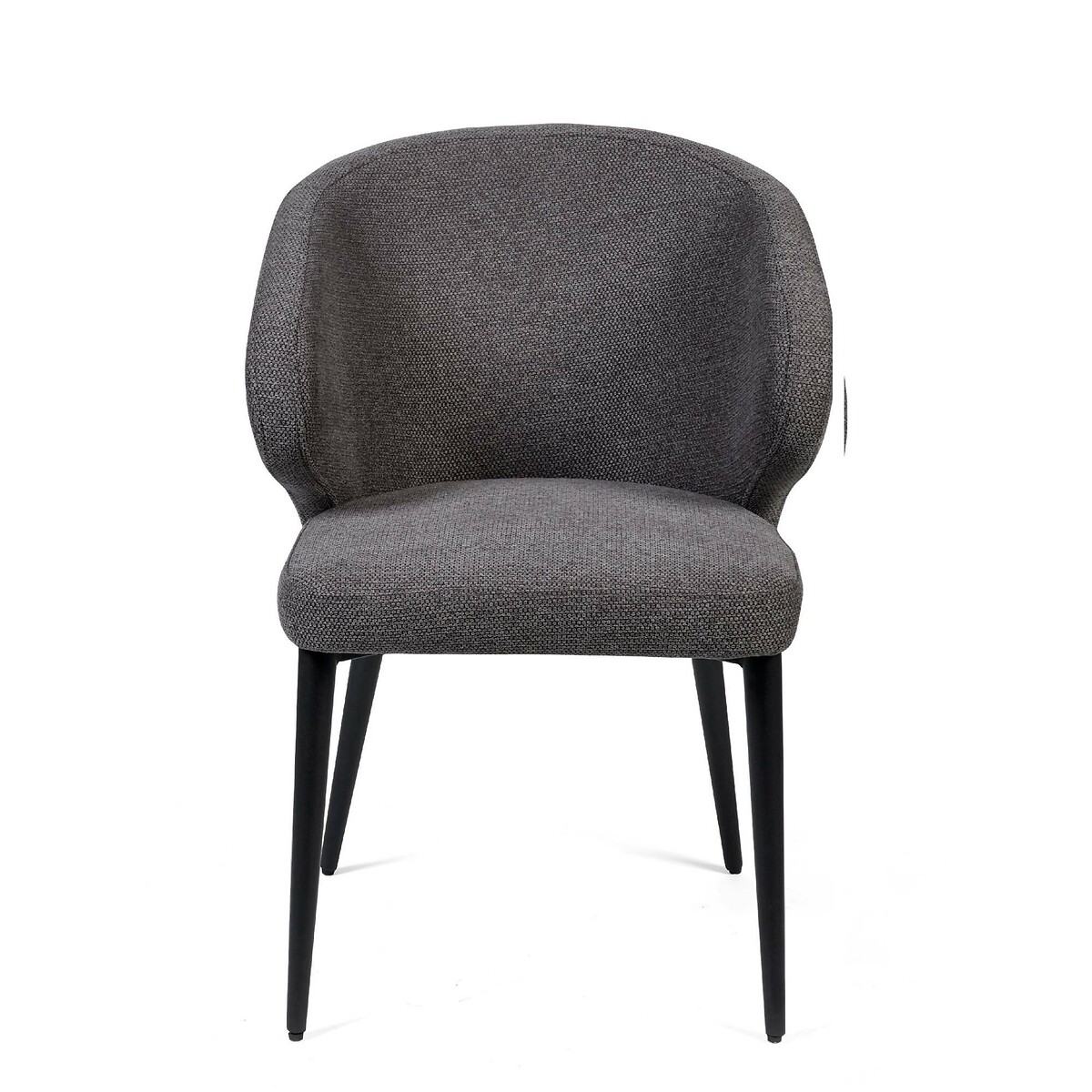 Marius Curve Fabric Dining Chairs (Set of 2) charcoal, SO'HOME