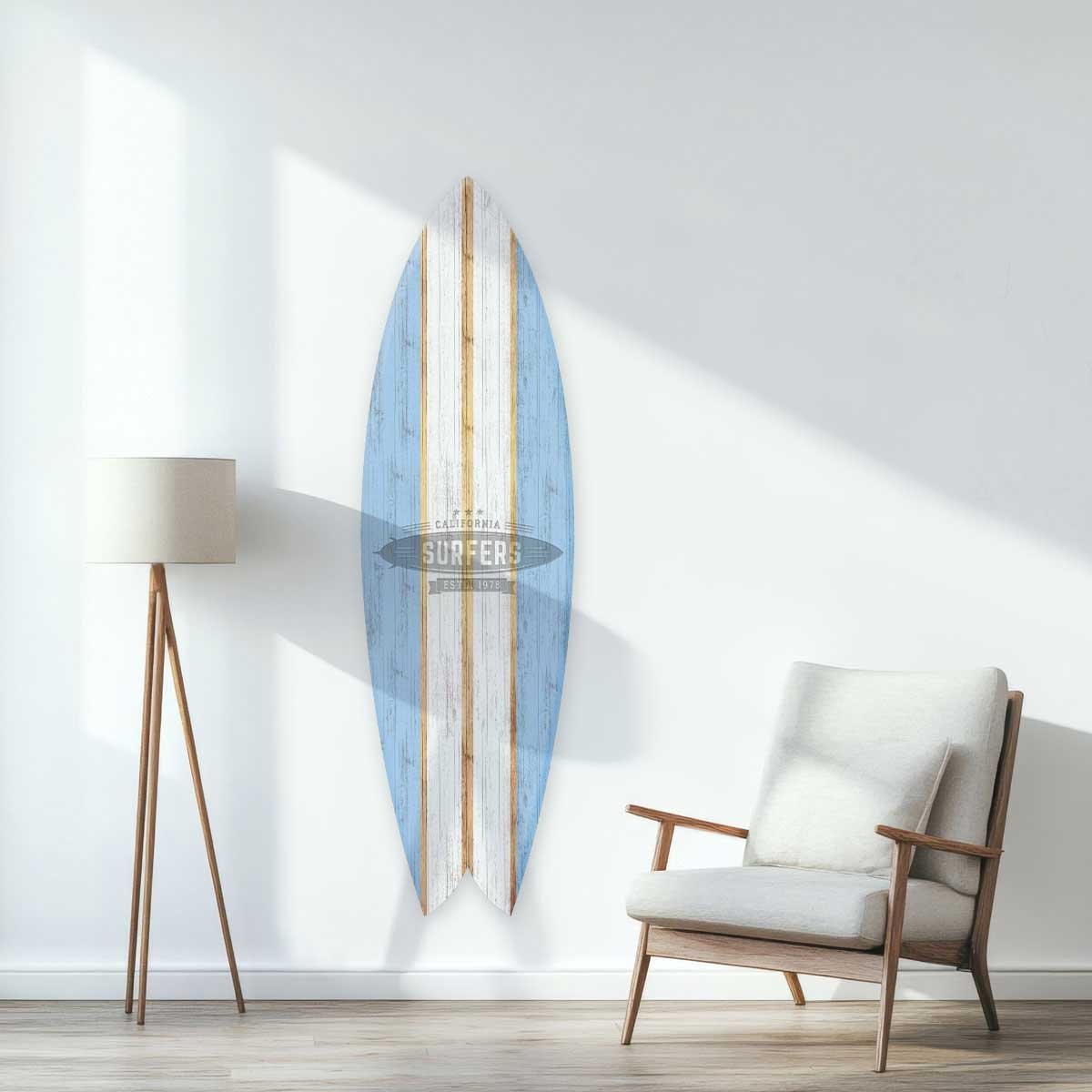 Planche Déco Surf California Surfers 1978 tableau alu dibond, HEXOA
