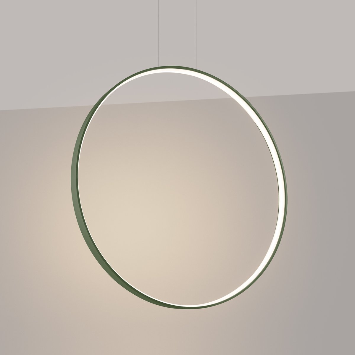 Suspension Aluminium Vert Olive LED 1 Rio vert olive, EDEN