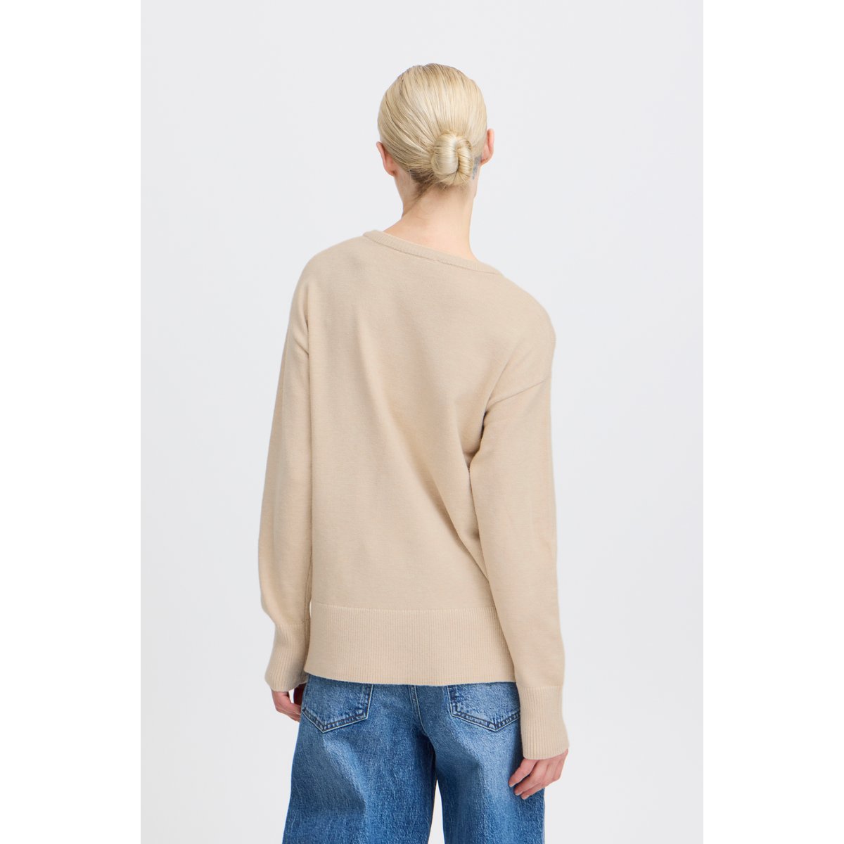 Long sleeve beige cement melange, B.YOUNG