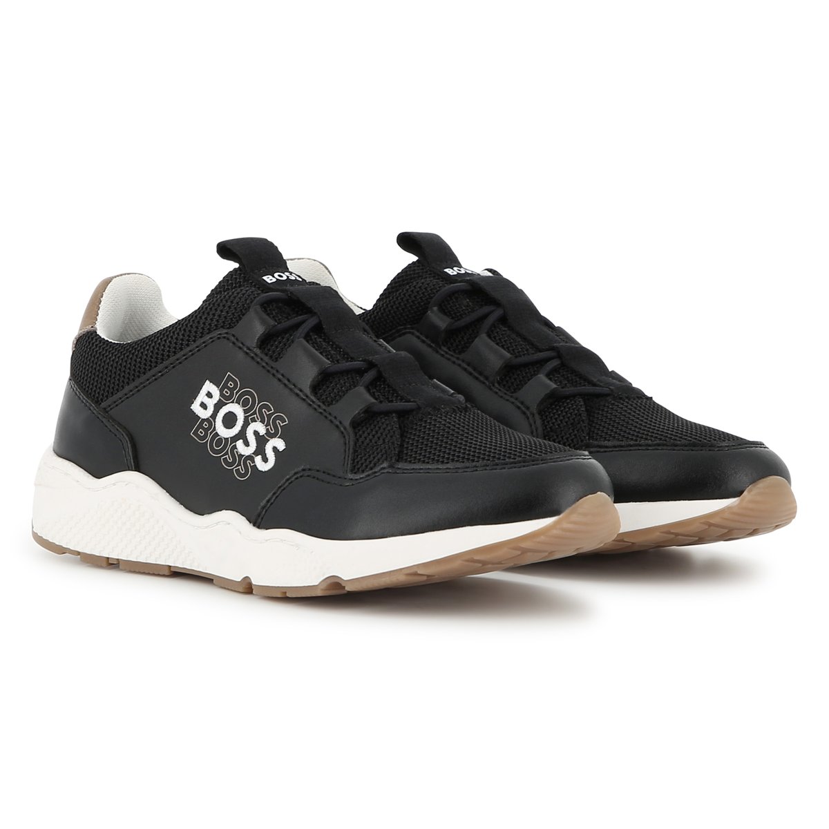 Baskets basses à lacets black, BOSS KIDSWEAR