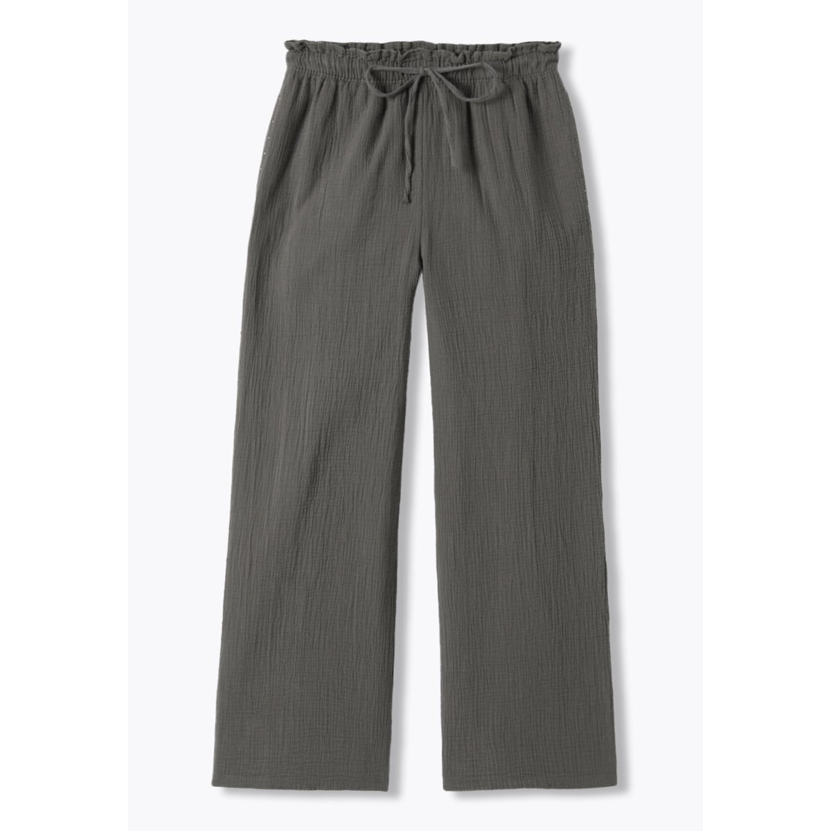 Pantalon gaze de coton gris foncé, PROMOD
