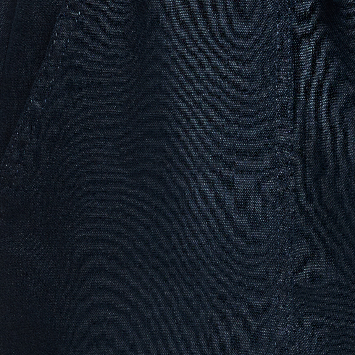 Linen Bermuda Shorts navy blue, LA REDOUTE COLLECTIONS