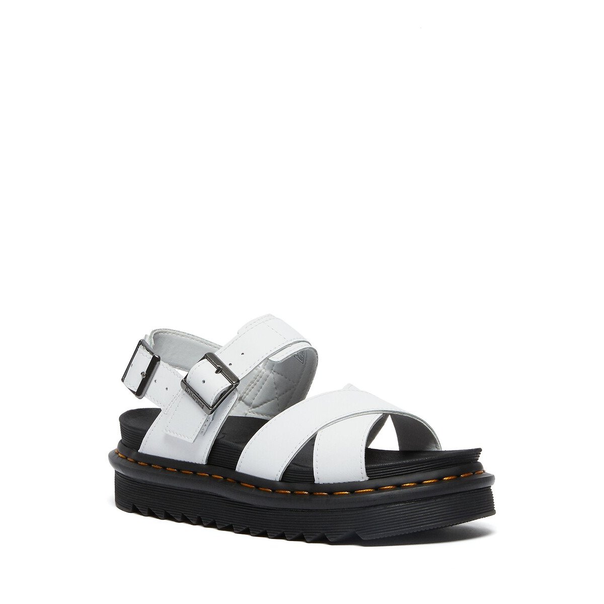 Sandales Voss II en cuir Hydro blanc, DR. MARTENS