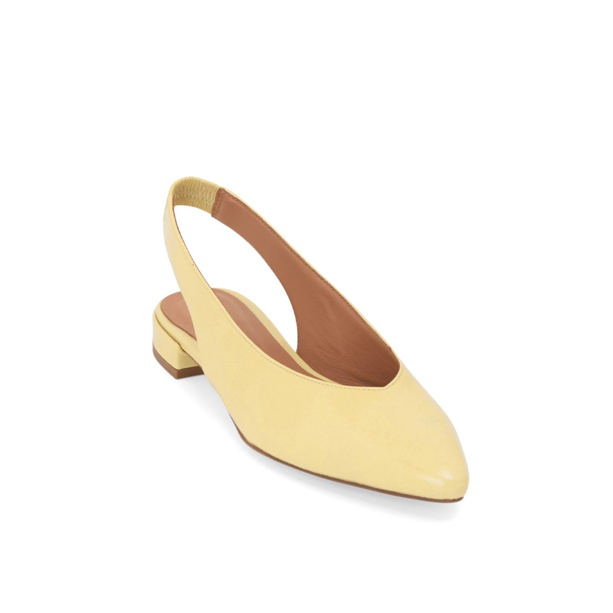 Ballerine en cuir ELEONORE vanille, MELLOW YELLOW