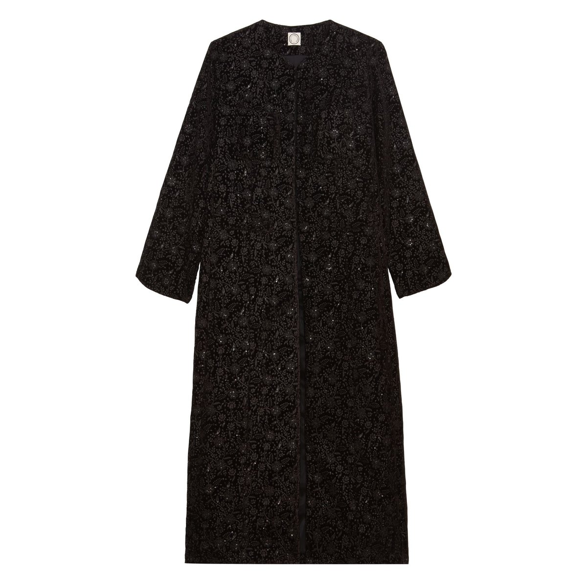 Manteau Rusalka brodé noir, INES DE LA FRESSANGE PARIS