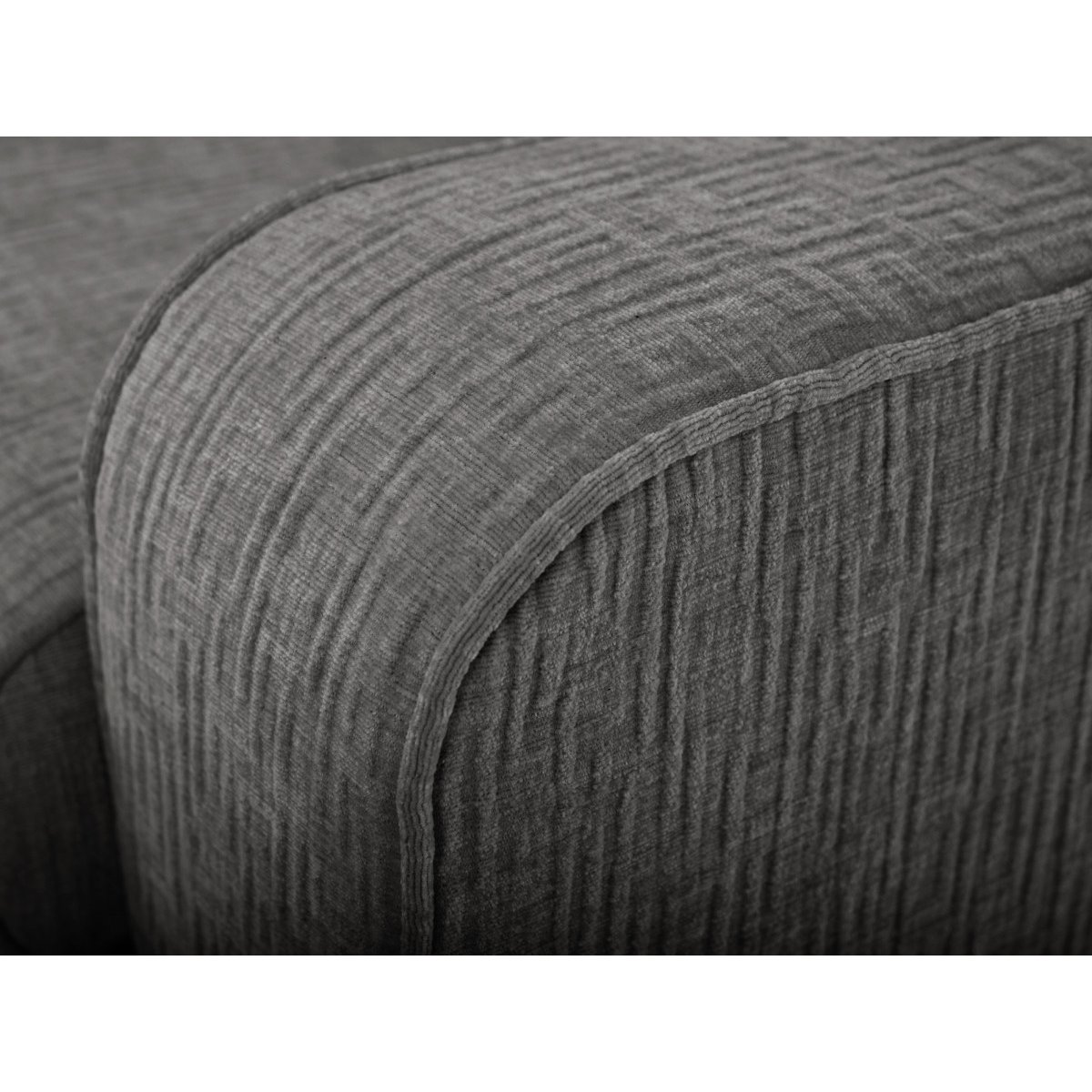 Canapé droit convertible 2 places en tissu texturé, COME gris foncé, BOBOCHIC