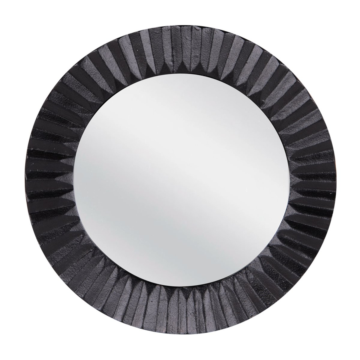 Miroir en fonte plissé 61 noir, TABLE PASSION