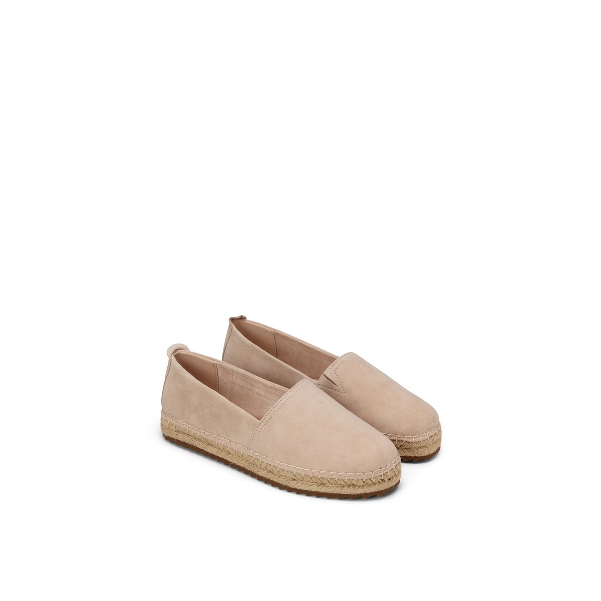 Sandale à espadrille modèle Gem en cuir de chèvre velouté beige, MARC O'POLO