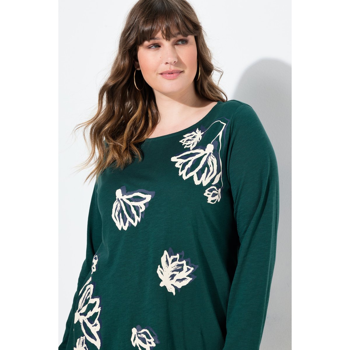 T-shirt en coton bio vert émeraude, ULLA POPKEN