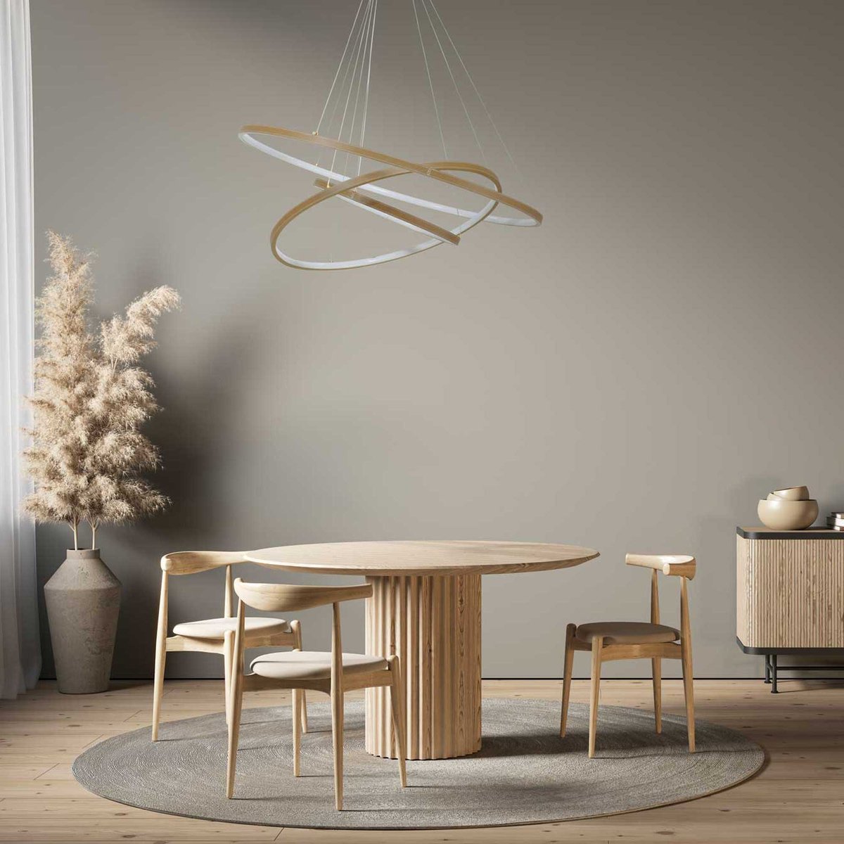 Suspension aspect cuir, APOLLON marron, C-CREATION