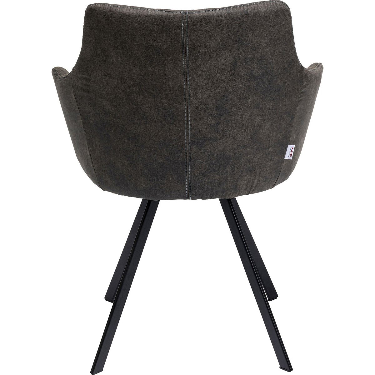Chaise avec accoudoirs pivotante, COCO anthracite, KARE DESIGN