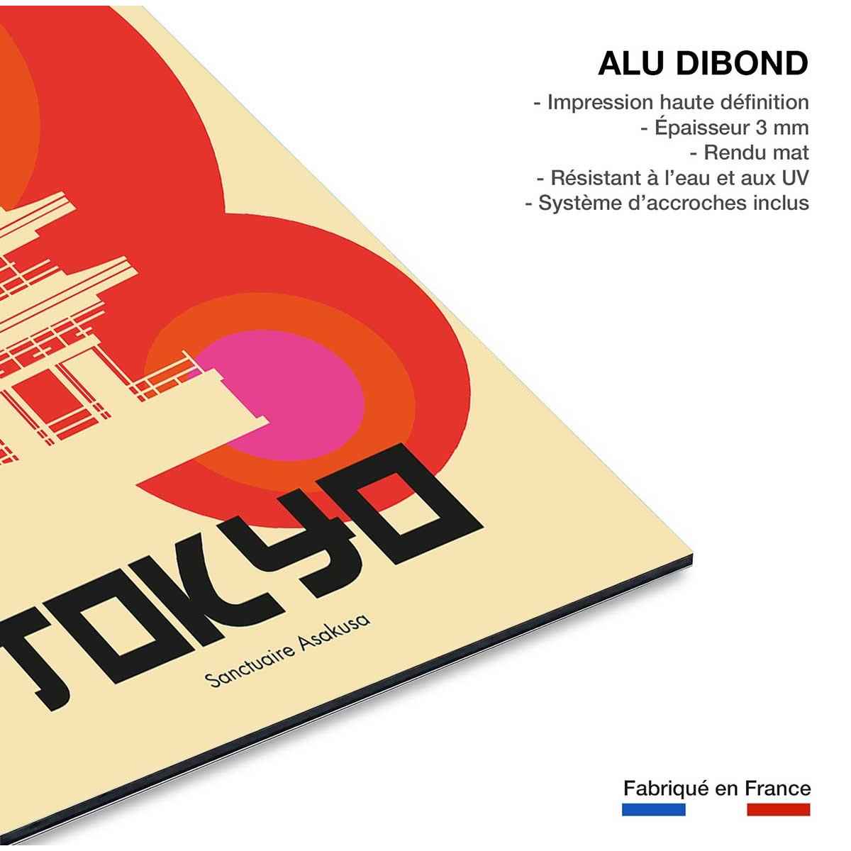 Tableau tokyo temple asakusa tableau alu dibond, HEXOA