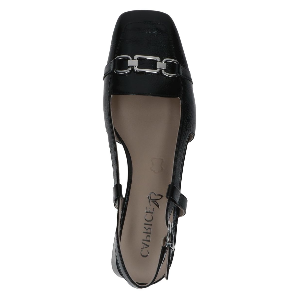escarpin en cuir noir mat, CAPRICE