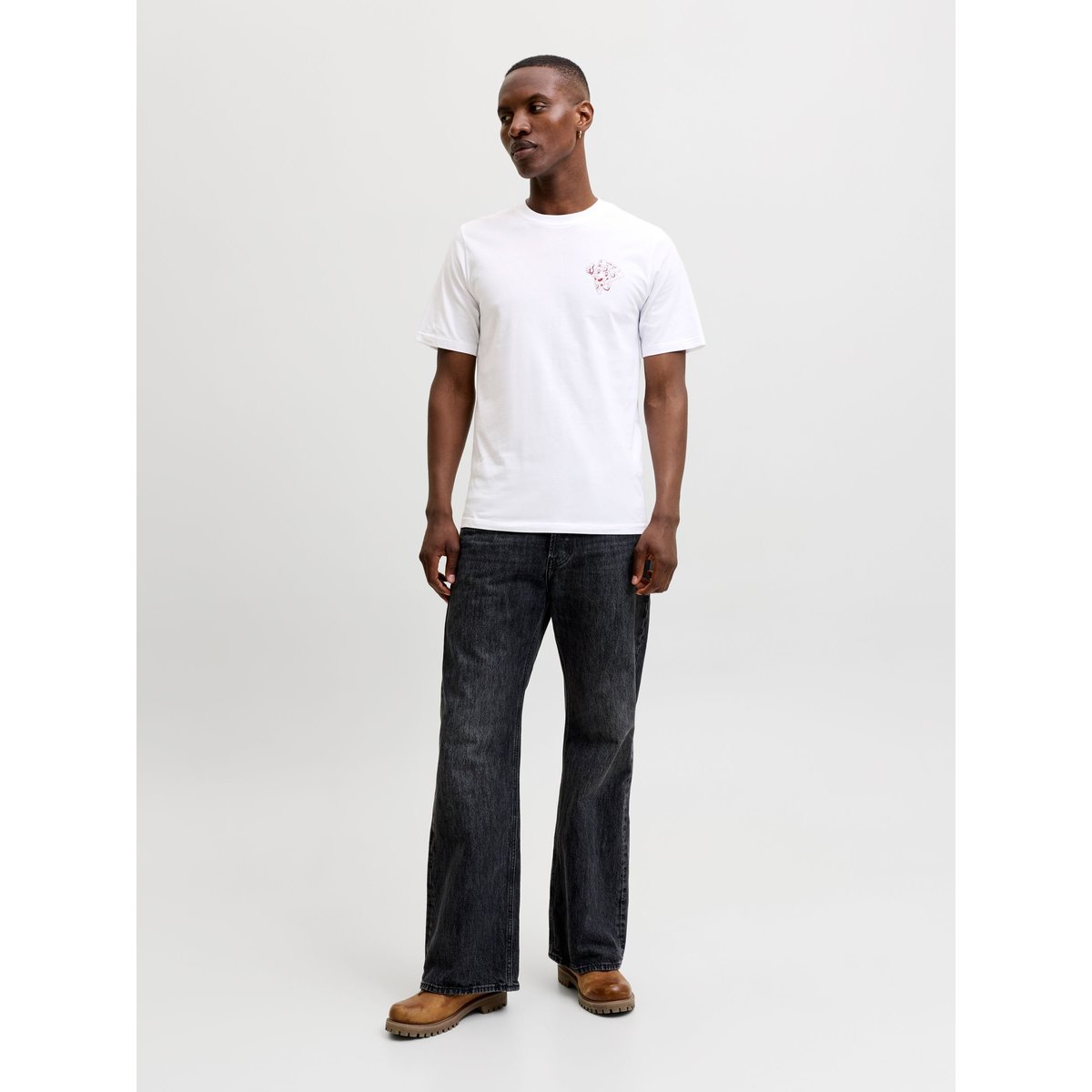 T-shirt logo graphique dos, BREWY blanc, JACK & JONES