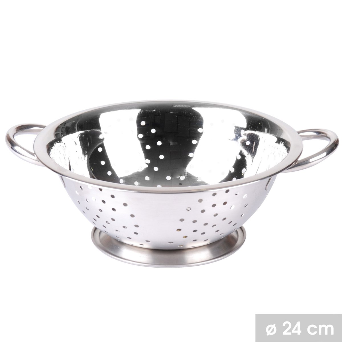 Passoire Inox avec Anses - 24cm chrome/inox, WADIGA