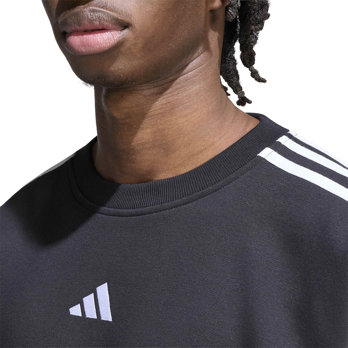 Sweat col rond, ESSENTIALS noir, ADIDAS SPORTSWEAR