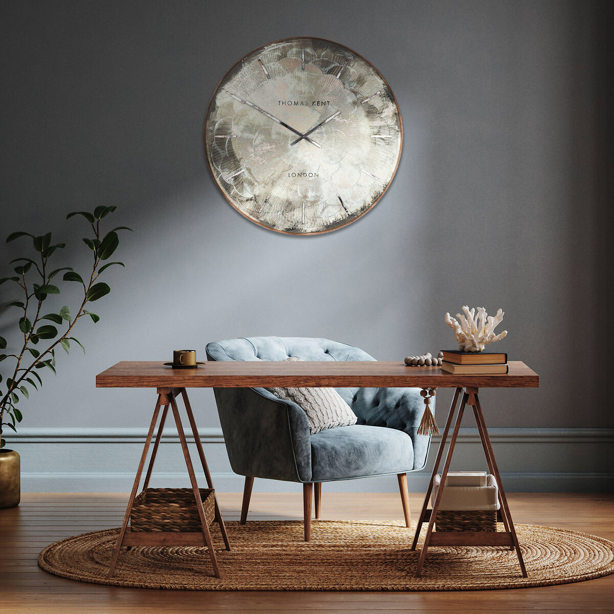 Charleston 36" Oversized Wall Clock multi-coloured, THOMAS KENT