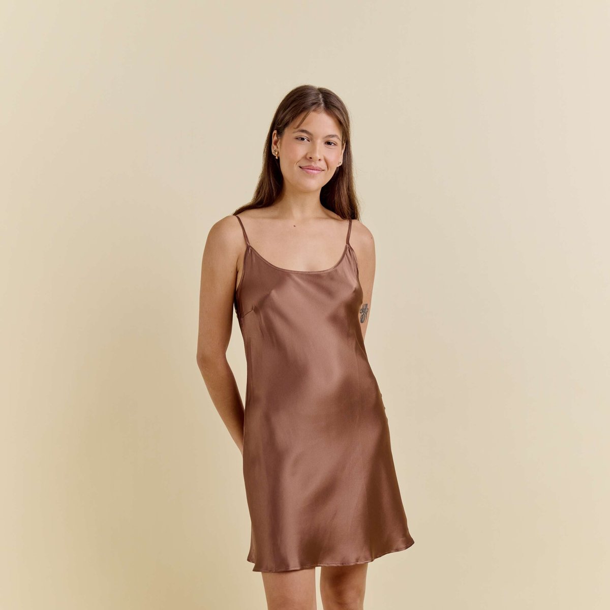 Nuisette 100% pure soie de mûrier marron, EMILY'S PILLOW