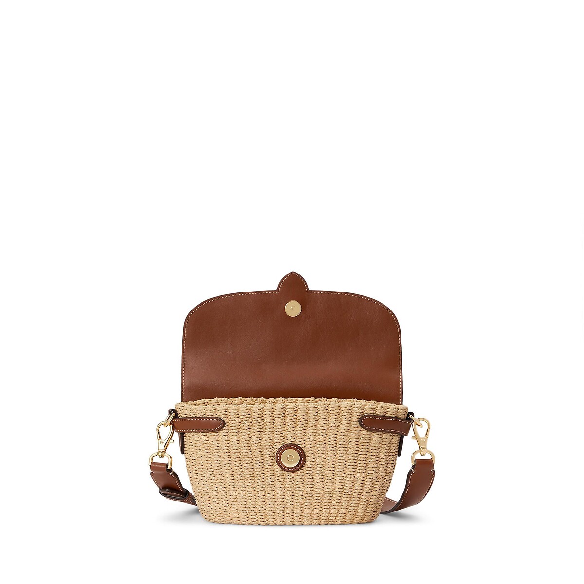 Lynden Straw/Leather Shoulder Bag camel, LAUREN RALPH LAUREN