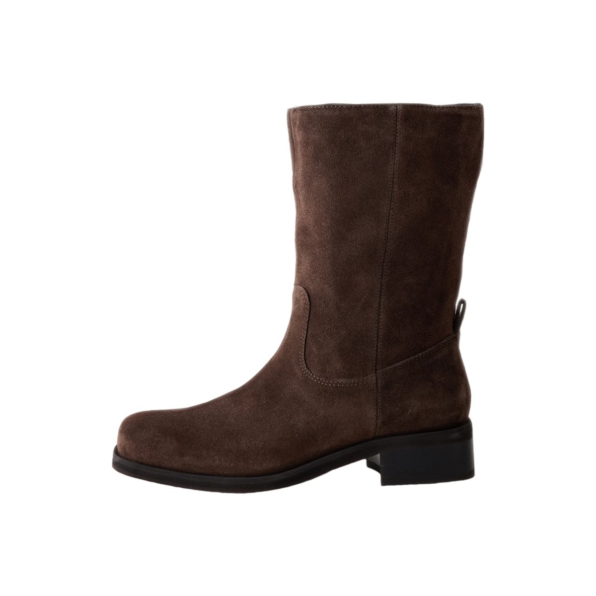 Bottines mi-hautes style western en cuir marron chocolat, NEXT