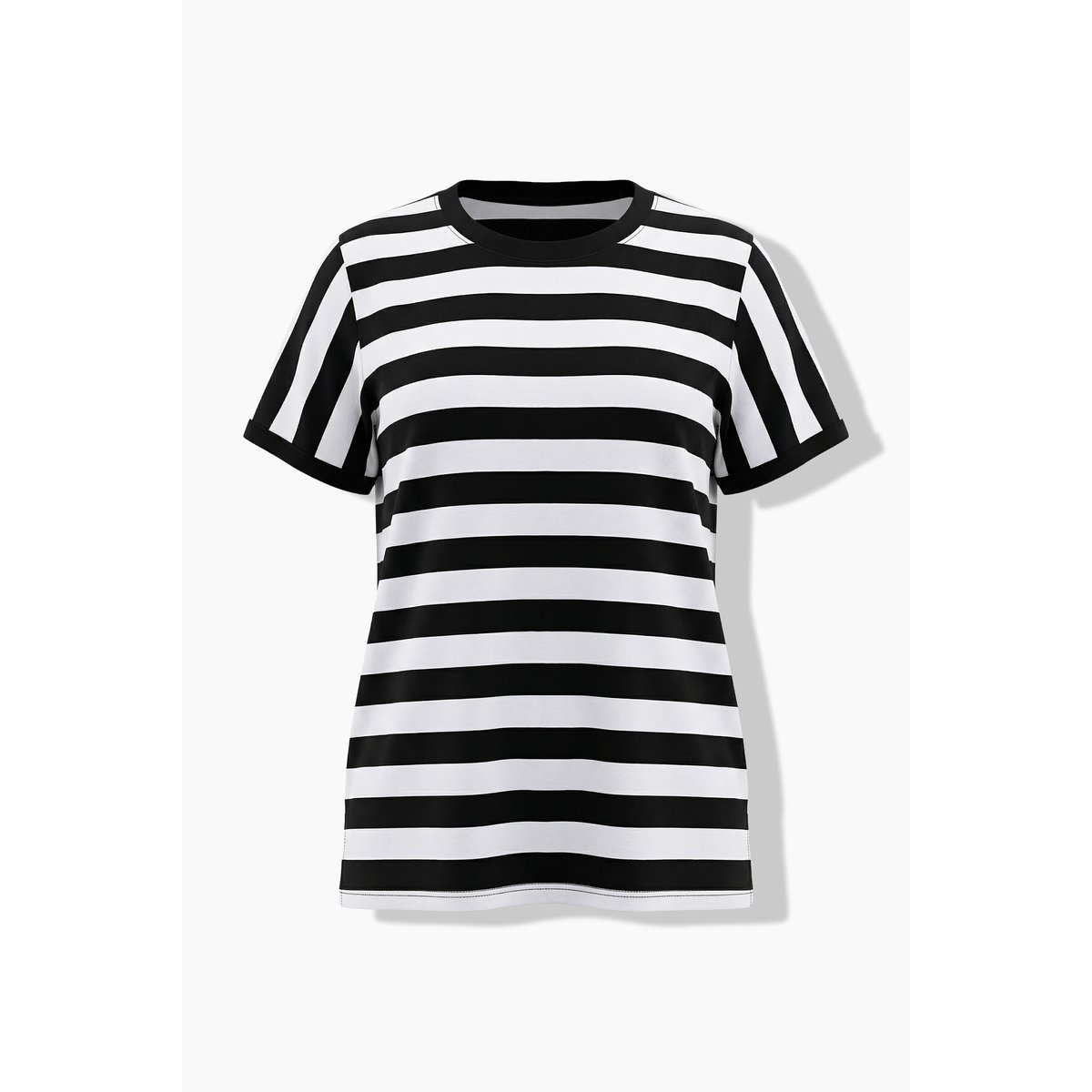 T-shirt rayé oversize noir, ULLA POPKEN