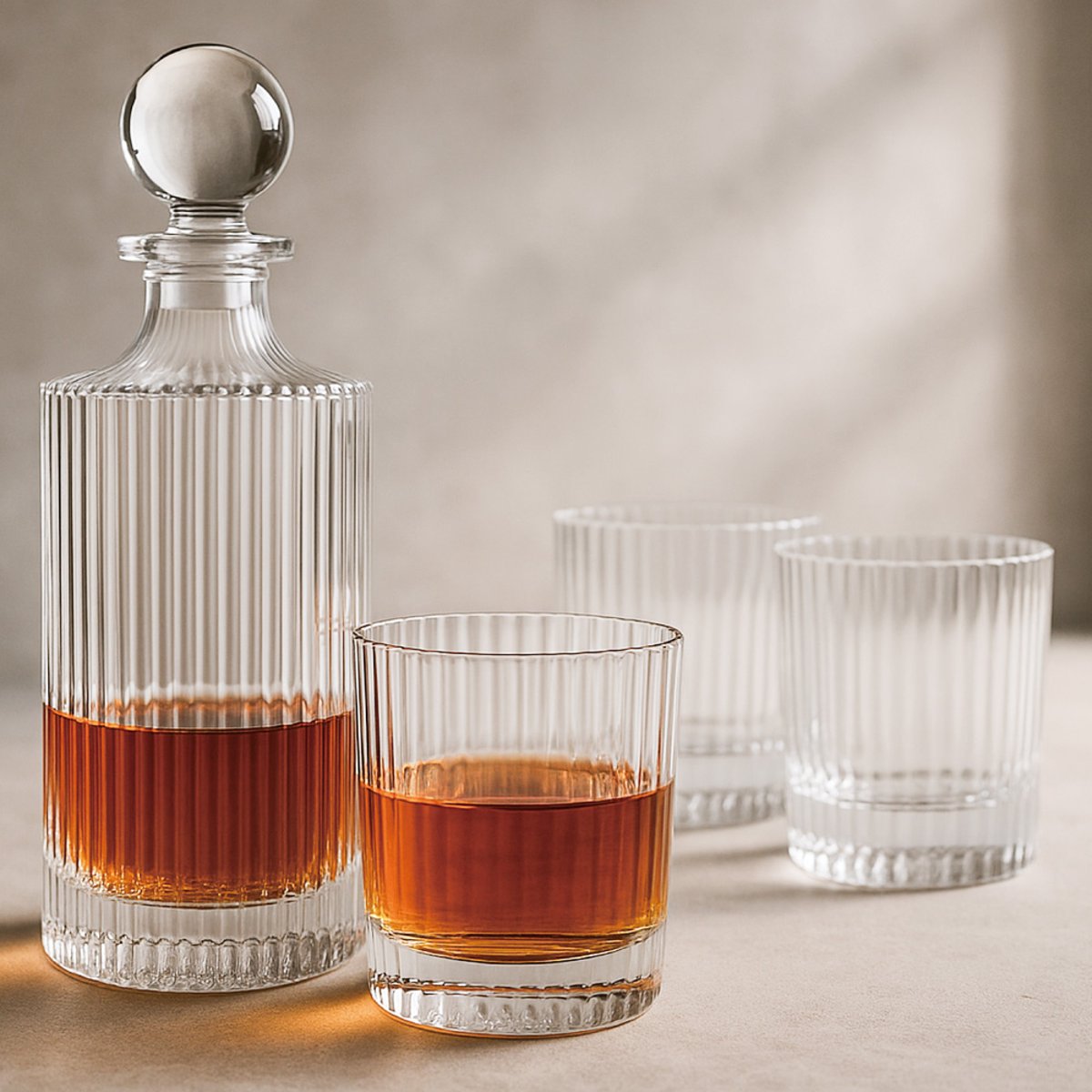 Coffret carafe avec 6 verres Malt transparent / cristal, TABLE PASSION