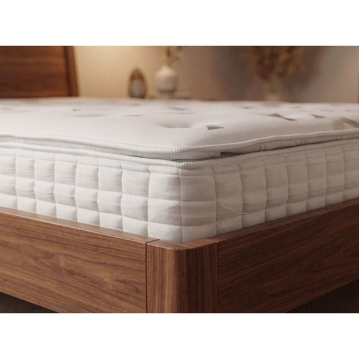 Matelas hybride en latex naturel avec ressorts ensachés indépendants 7 zones blanc, ANGEL CERDA