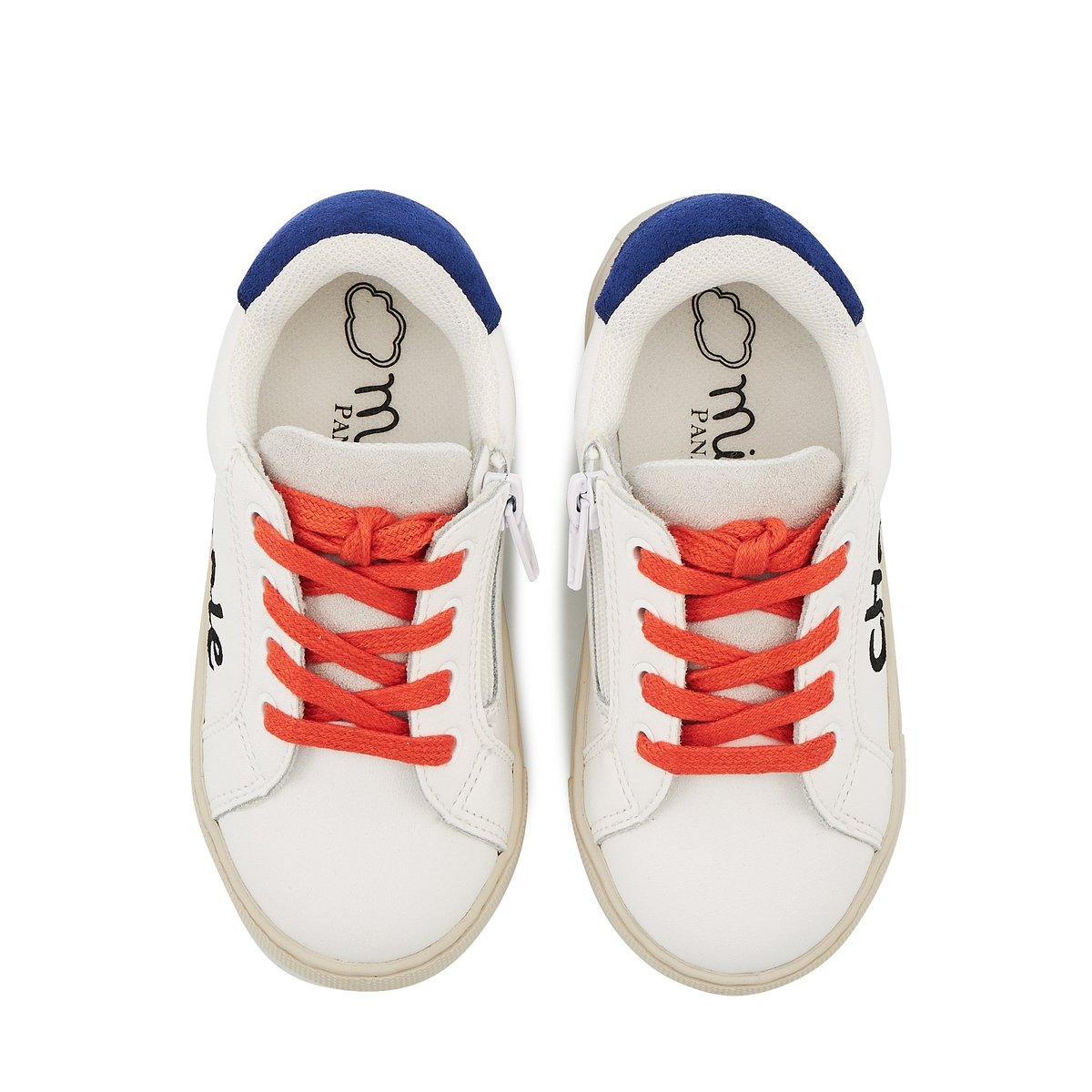 Baskets Enfant En Cuir Mini Simone Adorable Chenapan blanc, BONS BAISERS