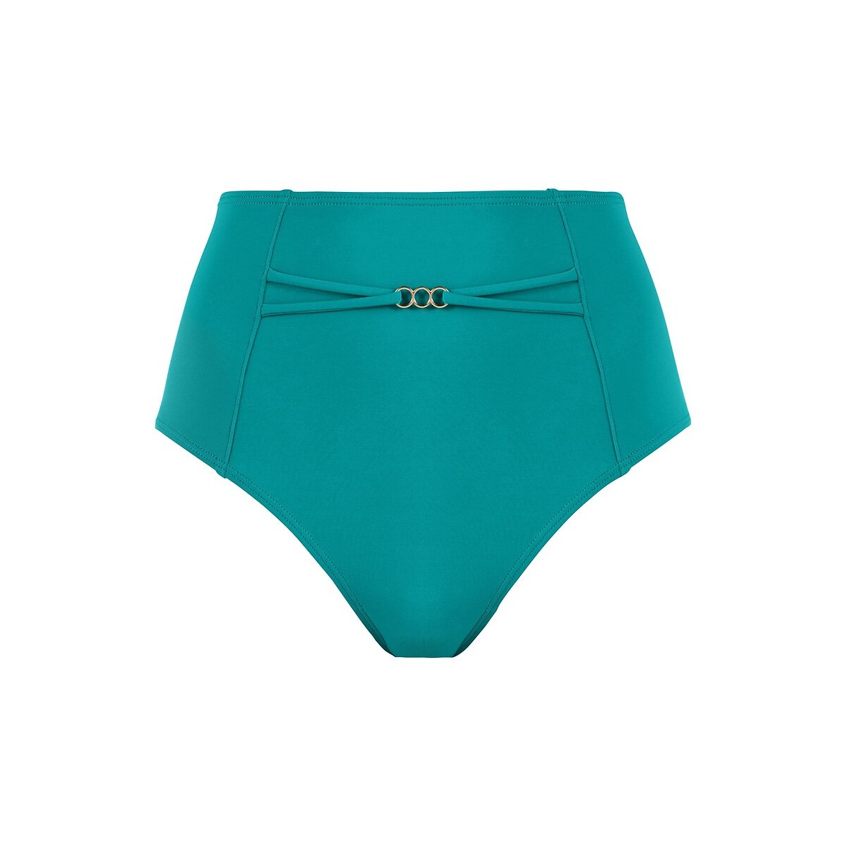 Culotte de bain taille haute Moorea bleu vert, SANS COMPLEXE