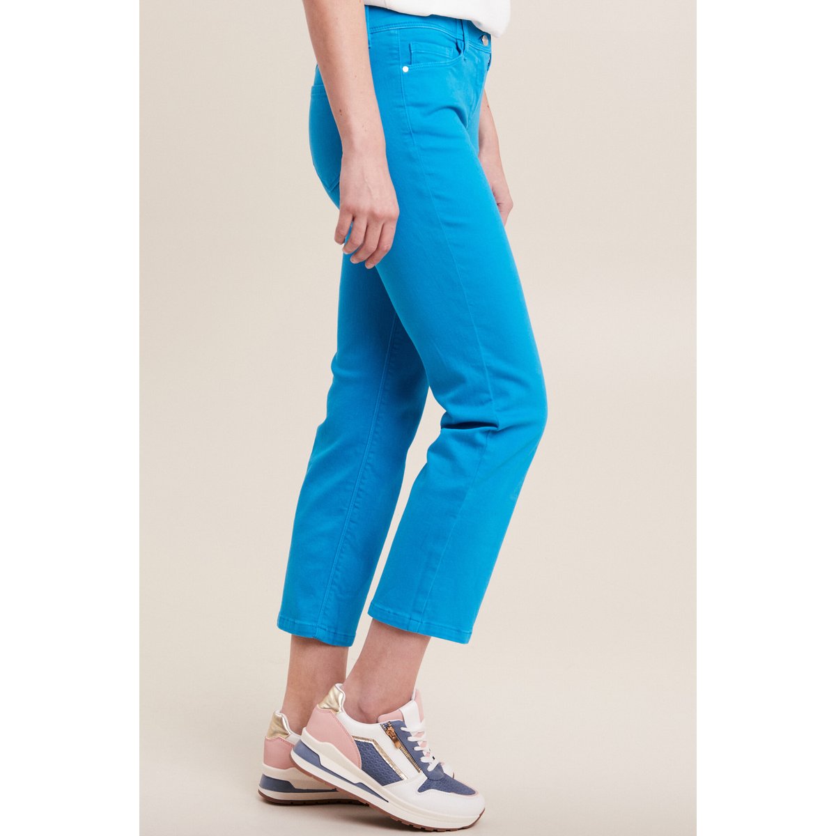 Jean droit taille basse 7/8ème bleu, BREAL