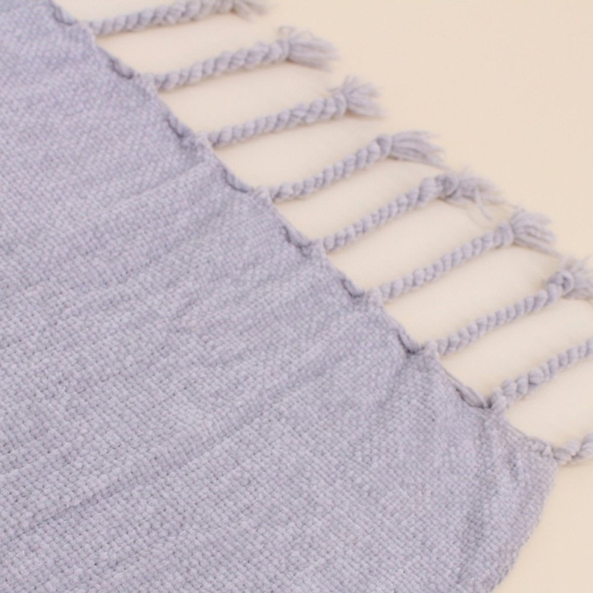 Plaid tissu chenille 130x170cm gris, ORNAMI