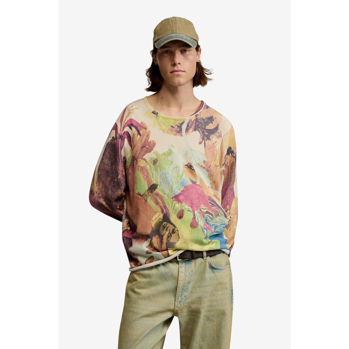 Pull imprimé gaugin beige, DESIGUAL