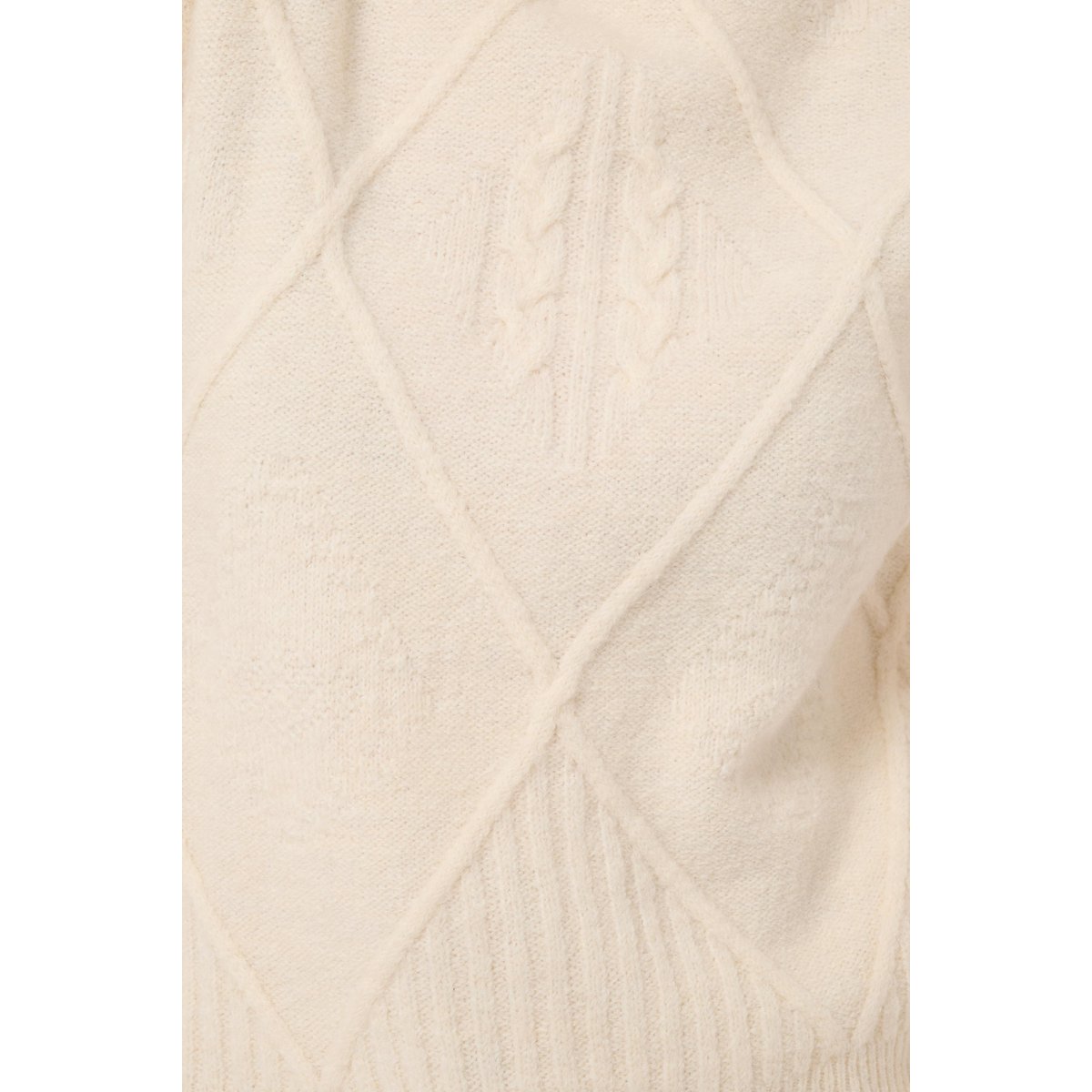 Pullover tricoté blanc whisper white, CREAM